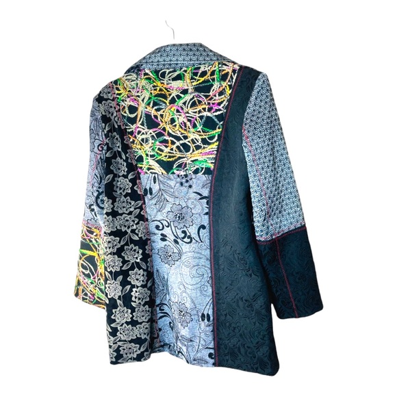 Blazer Mixed Media Patchwork by Zashi Size Small - Picture 4 of 12